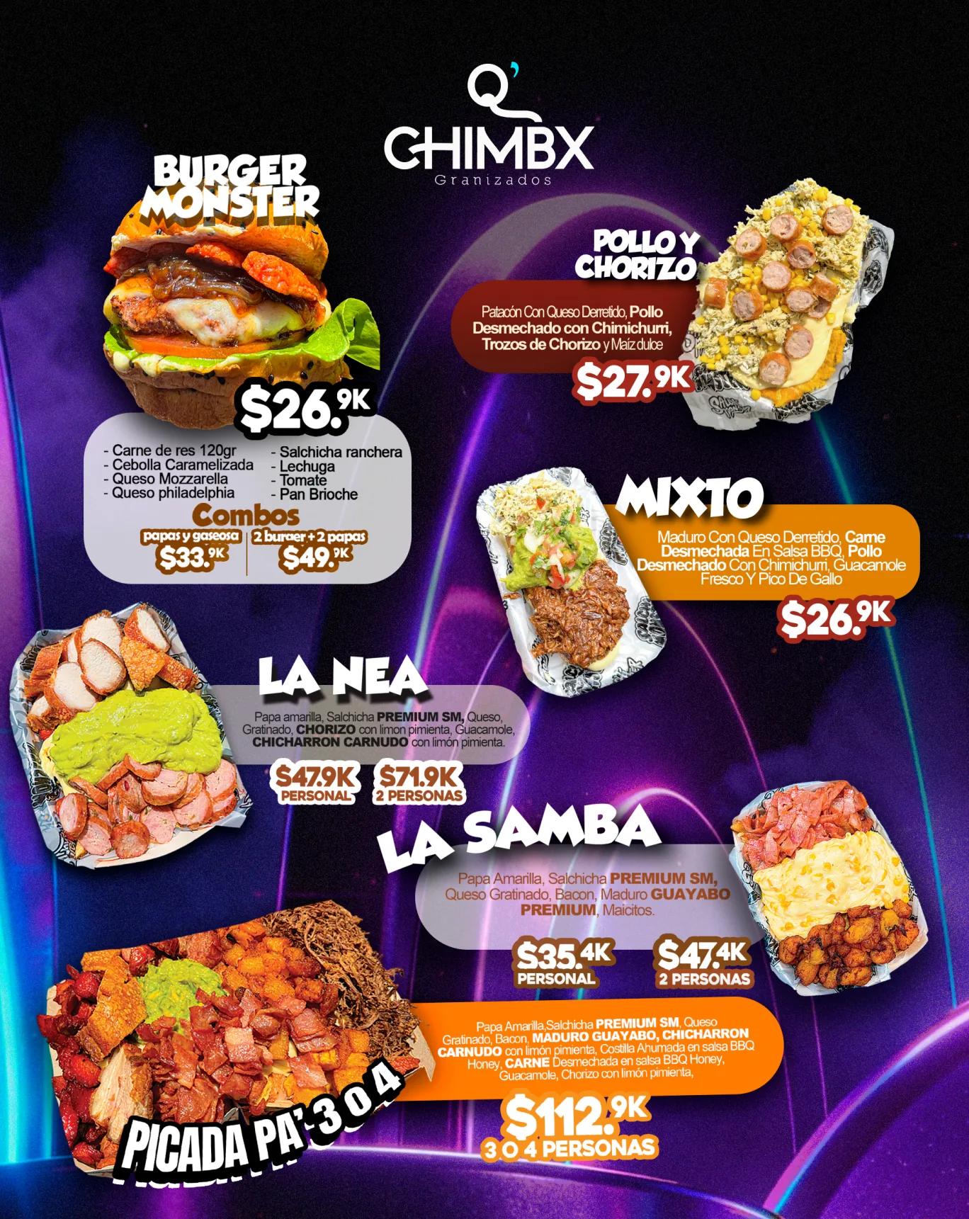 Página 2 de MENU Q CHIMBX